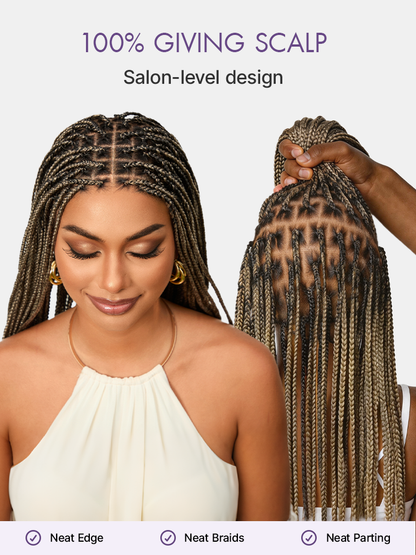 🔥Last Day: 58% Off🔥 Salon Braids HD Lace Knotless Wig ✨